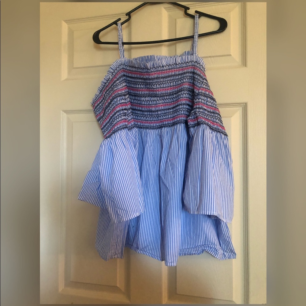 Striped off the shoulder top